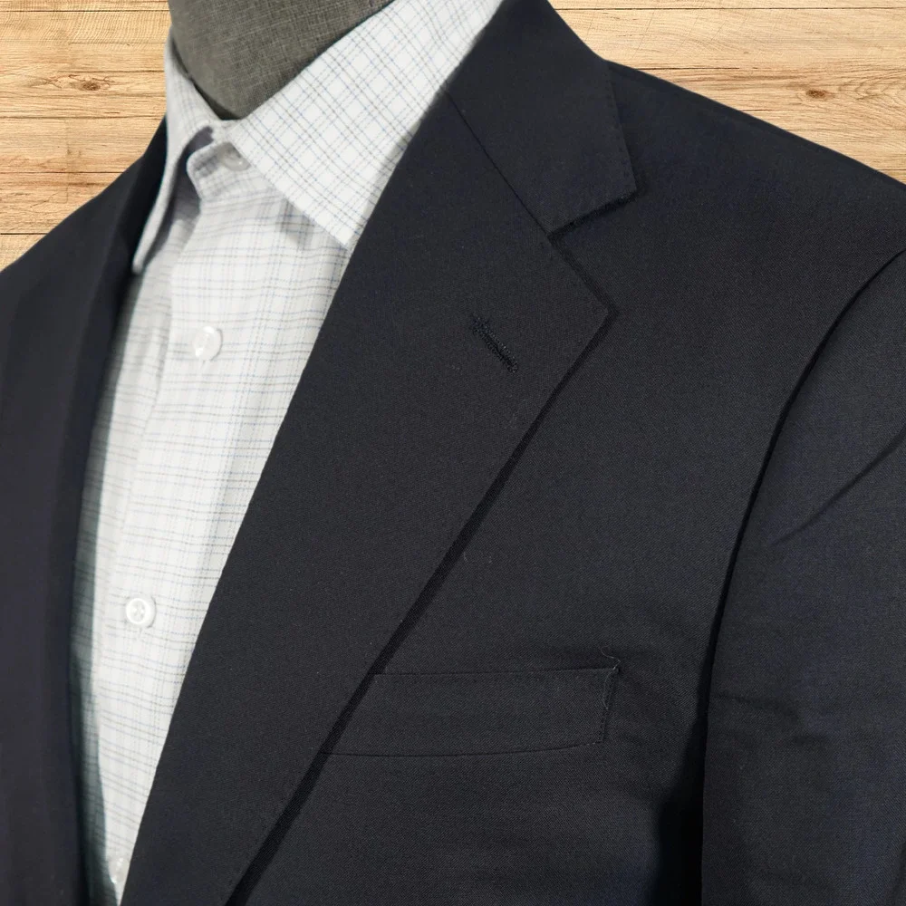 J.Crew Ludlow Mens 40L Suit Jacket Navy Loro Piana Super 120s Wool 2 Button